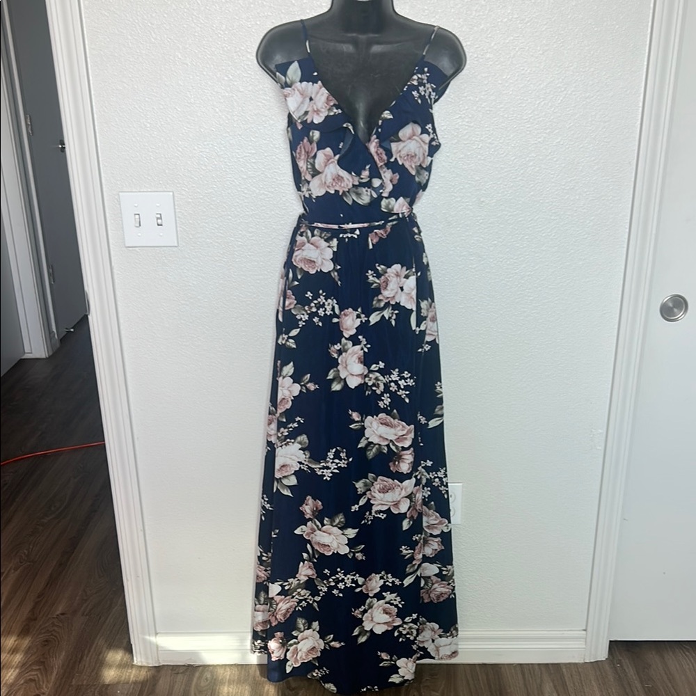 Xtaren Navy Floral Maxi Dress/S